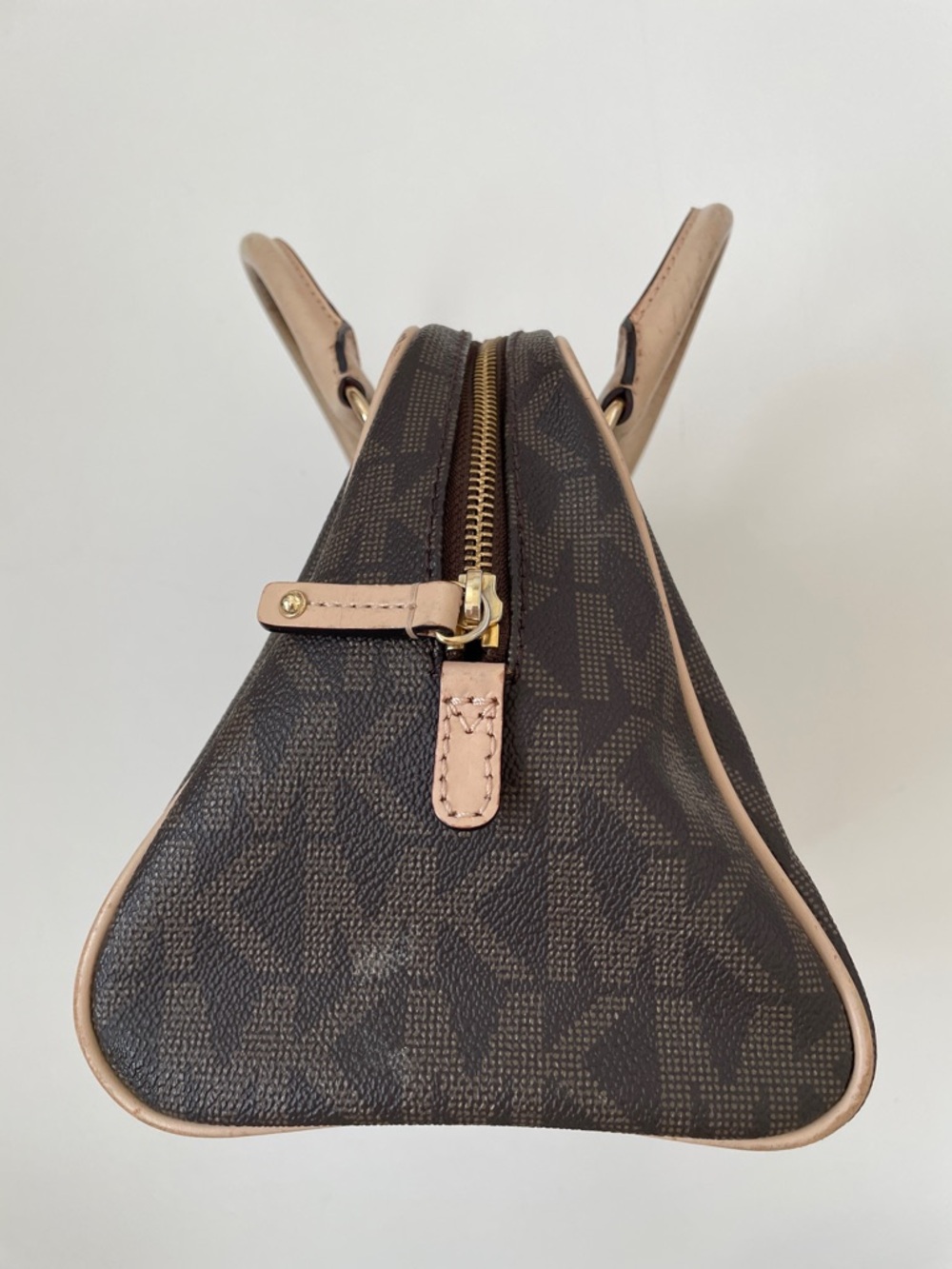 Michael Kors Grayson Barrel Leather Handbag in Brown - Picture 5 of 16